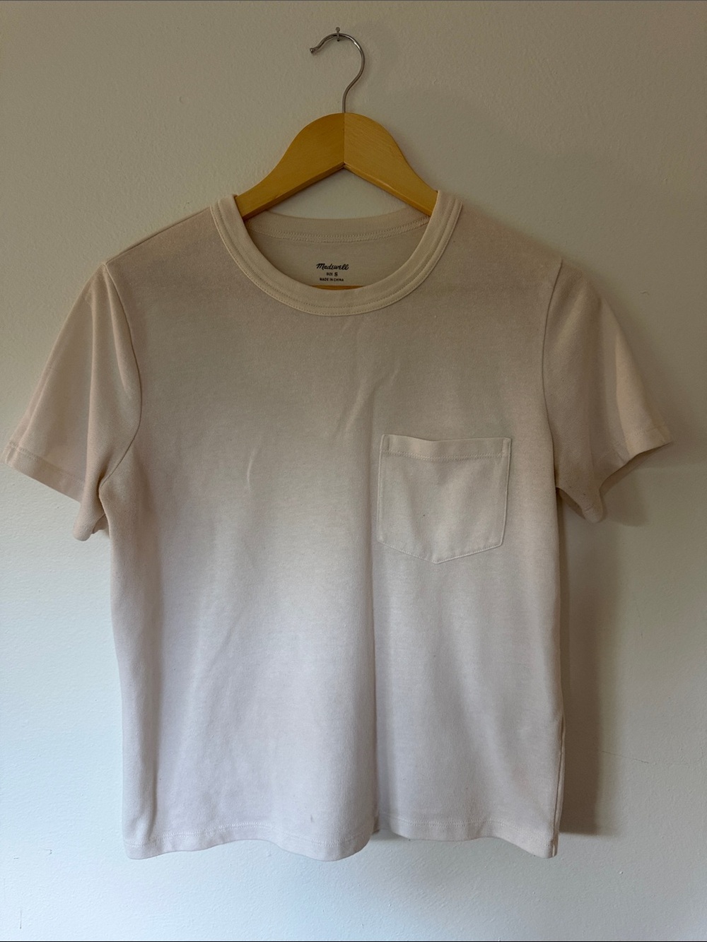 Madewell Cream Short-Sleeve Pocket T-Shirt